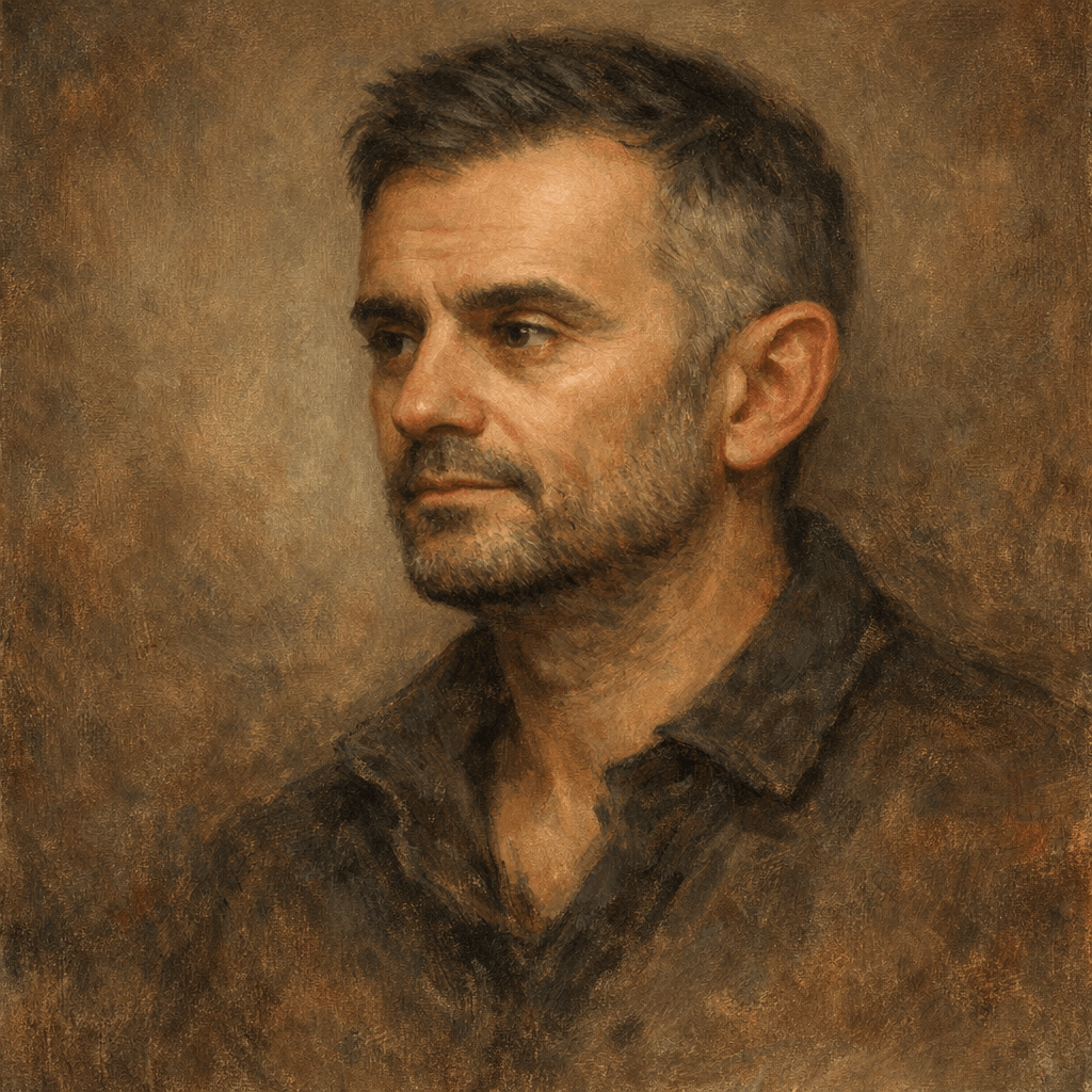 An oil painting of Gary Vaynerchuk