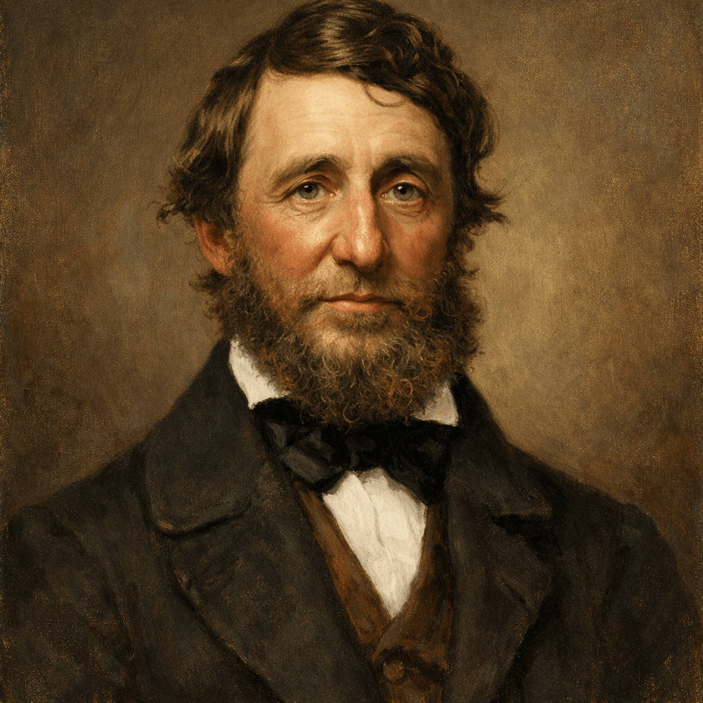 An oil painting of Henry David Thoreau