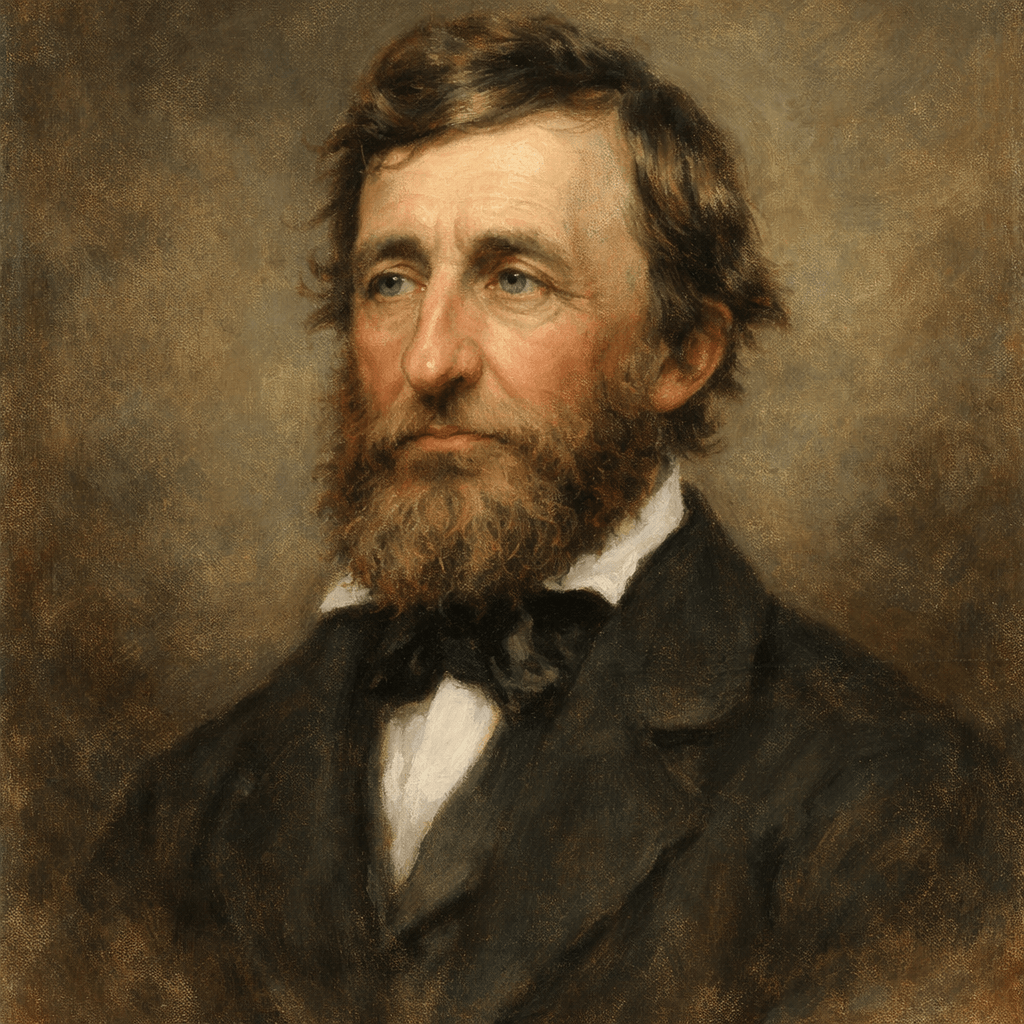 An oil painting of Henry David Thoreau