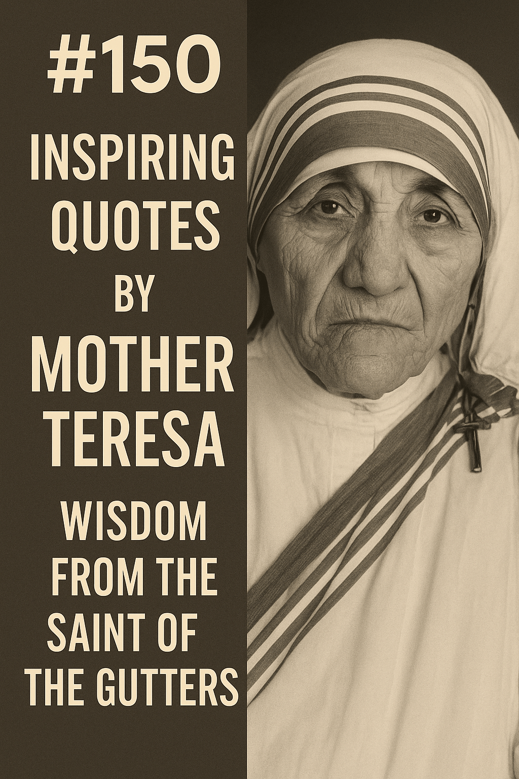 An oil painting of Mother Teresa