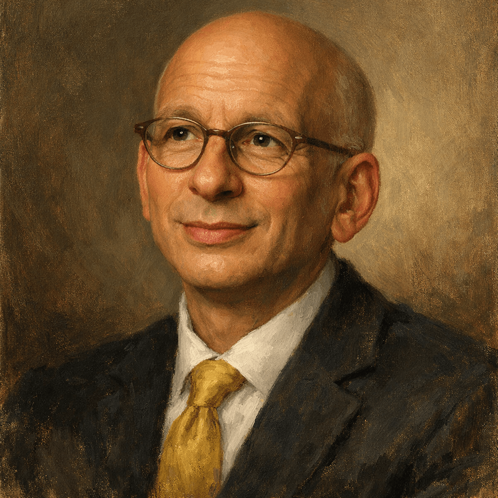 An oil painting of Seth Godin