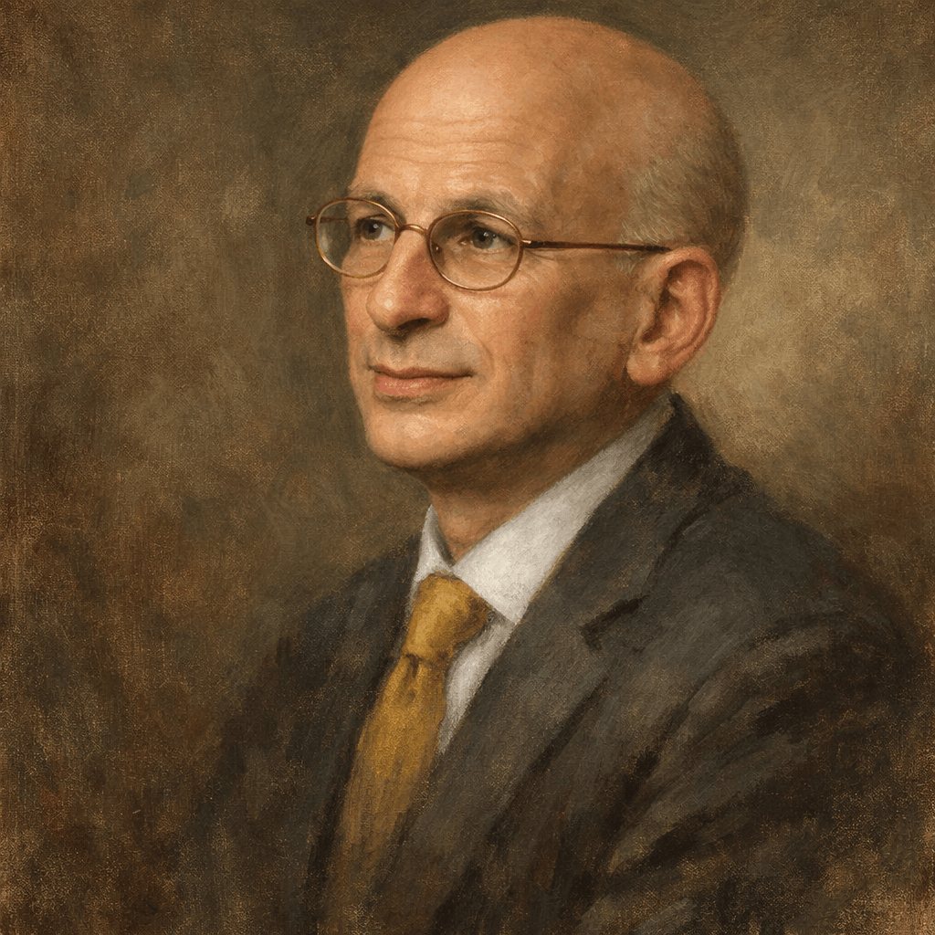 An oil painting of Seth Godin