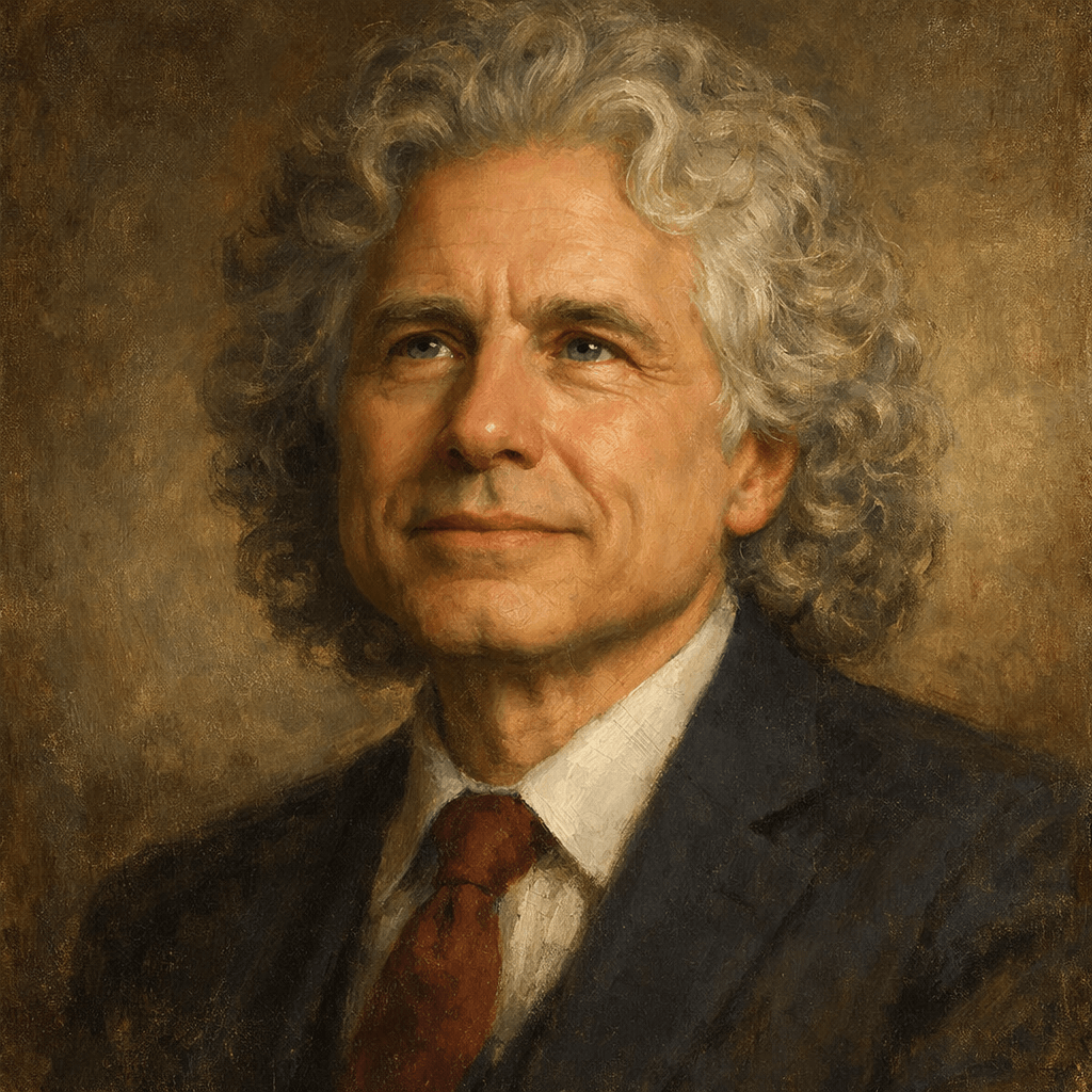 An oil painting of Steven Pinker
