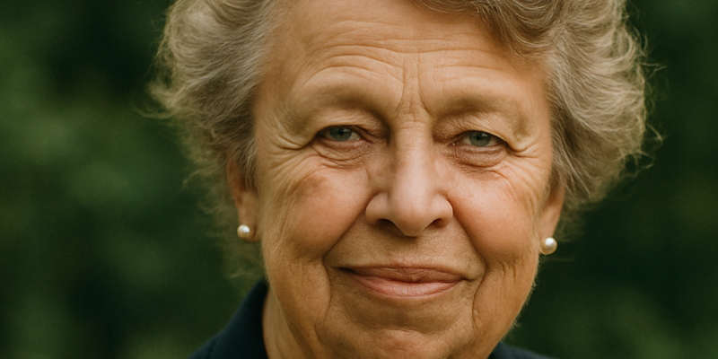 An oil painting of Elanor Roosevelt's face